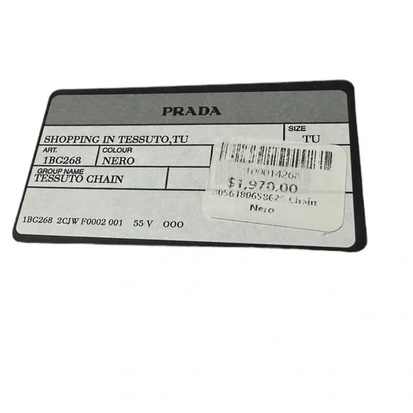 🔥 NWT! PRADA Tessuto Chain Tote W/ Authenticity Card and Dust-bag! - Picture 12 of 16